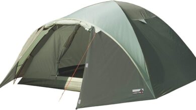 High Peak Nevada 4 kubbe çadır, ön yapılı kamp çadırı, 4 kişilik, çift duvarlı, 2000 mm su geçirmez, havalandırma sistemi, hava şartlarına karşı koruma girişi, sivrisinek koruması