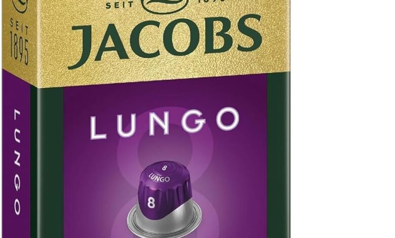 JACOBS - Lungo 8 Intenso - Yüksek Yoğunluk - Keskin ve Yoğun - Espresso Kapsülleri - 10 alüminyum kapsül