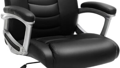 SONGMICS Ergonomik Ofis Koltuğu Yüksekliği Ayarlanabilir Döner Sandalye Sağlam, Dayanıklı, Siyah Obg21B 52x53x122 cm
