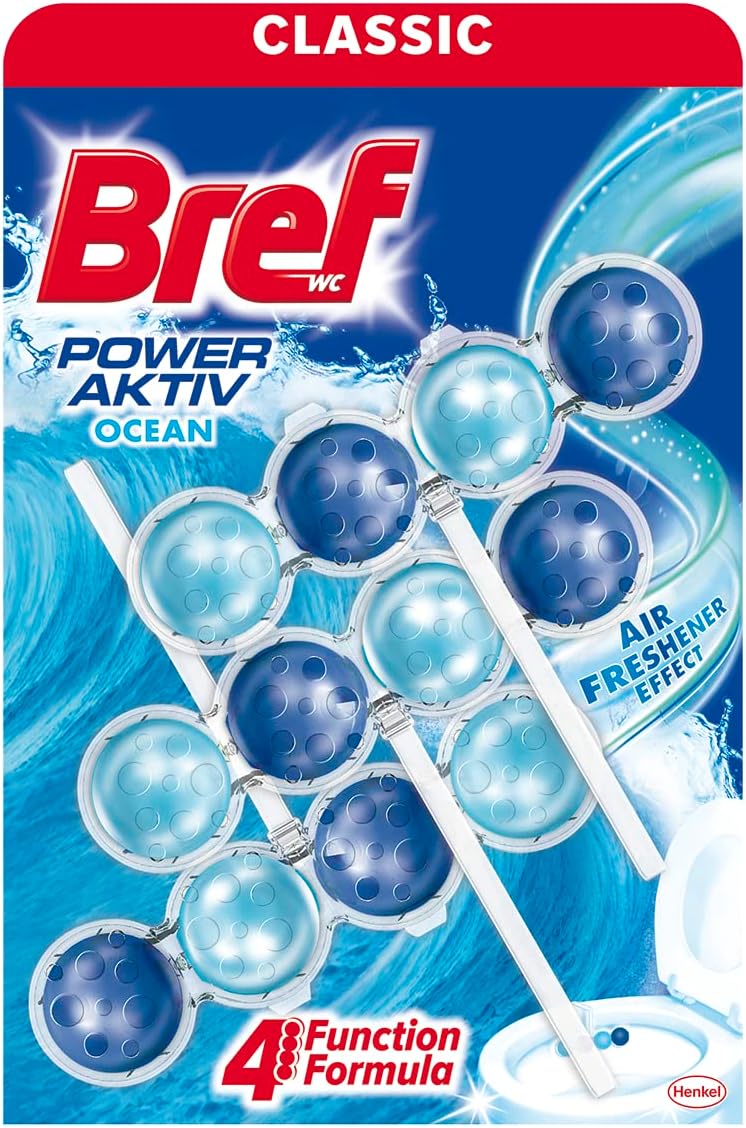 Bref Power Active Okyanus Kokulu 3'lü Klozet Bloğu 3 x 50 g