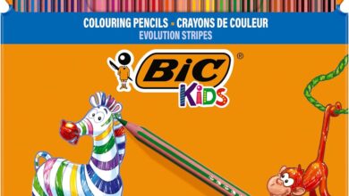 BIC Kids Evolution Stripes Kuru Boya Kalemi, 24'lü Kutu, Kıymık Oluşturmaz, Çiğnemeye Karşı Dayanıklı, Kolay Açılır