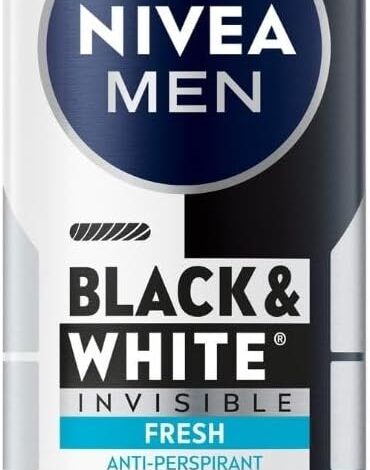NIVEA MEN Erkek Sprey Deodorant Deodorant Black&White Invisible Fresh 150 ml,72 Saat Anti-Perspirant Ter ve Ter Kokusuna Karşı Koruma,Kıyafetlerde Leke Bırakmaz,Etil Alkol İçermez