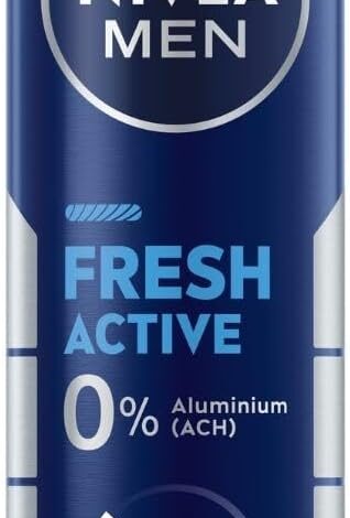 NIVEA MEN Erkek Sprey Deodorant Fresh Active 200ml, Ter Kokusuna 48 Saat Etkili, Erkeksi Koku, Ferahlık,Ekonomik Boy