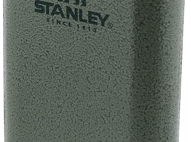 STANLEY Klasik Cep Matarası 0.23 Litre - Yeşil (Hammertone Green) | Paslanmaz Çelik