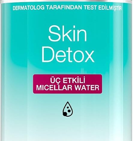 Neutrogena Skin Detox Micellar Water 3'ü 1 Arada Nazik Temizleyici Kir ve Makyaj Temizleme Suyu Yüz Göz Dudak İçin 400 ml