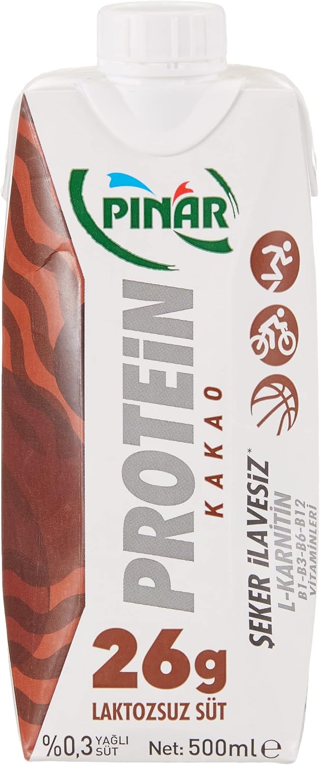 Pınar Kakaolu Protein Süt 500 ml 26g Protein, Şeker İlavesiz