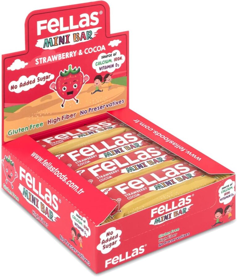 Fellas Kids Meyve Bar, Çilekli ve Kakaolu, 28gr x 12 Adet