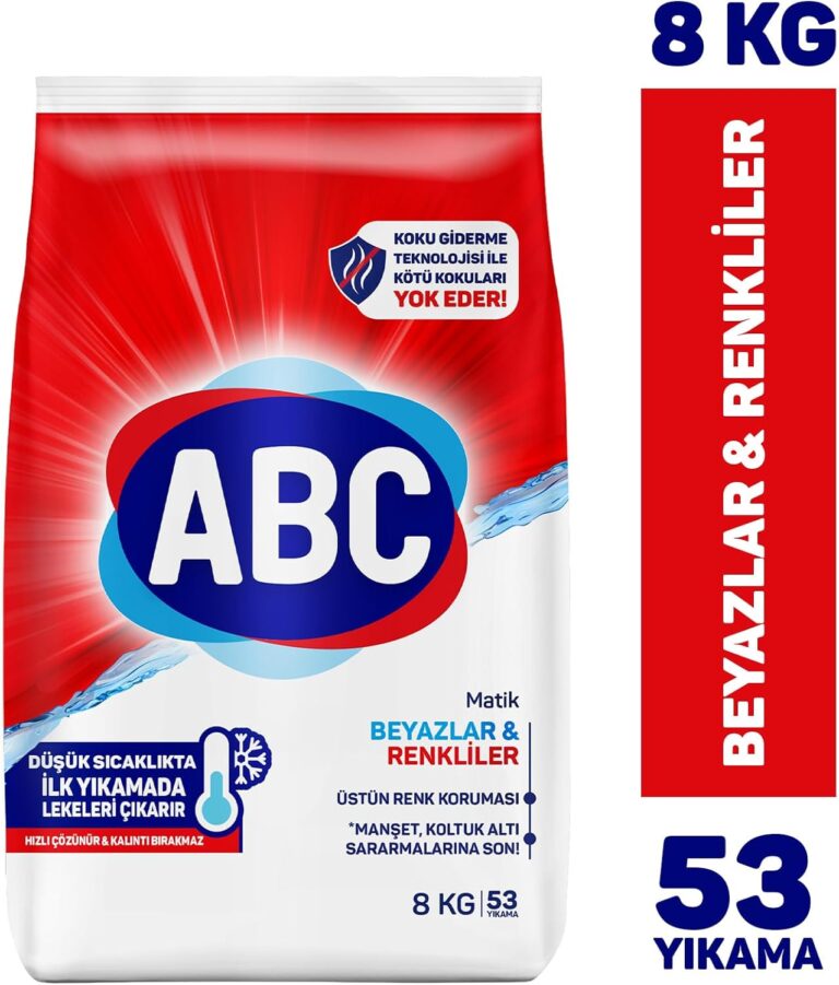 ABC DETERJAN Matik Beyazlar & Renkliler 8 Kg