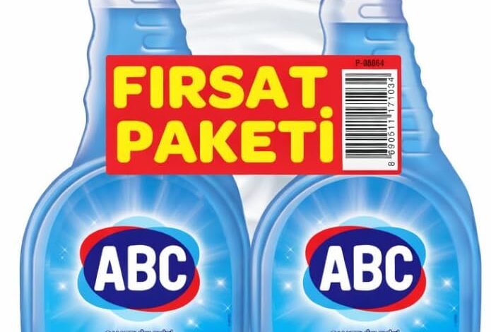 ABC DETERJAN Cam Temizleyici Promosyonlu Paket (1+1) 750 Ml