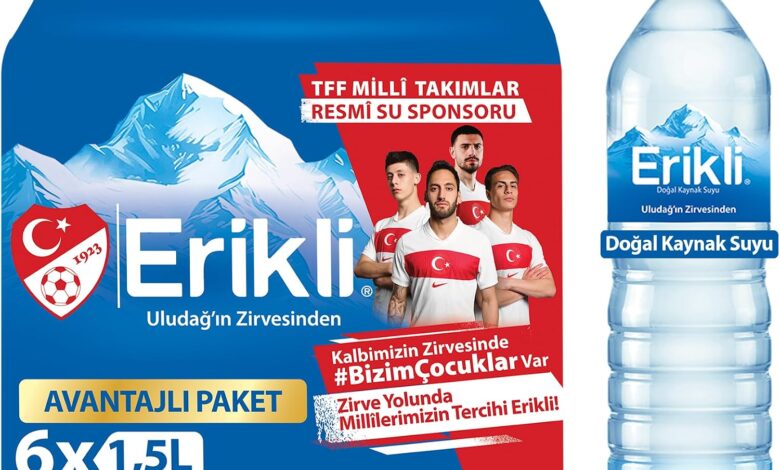 Erikli Doğal Kaynak Suyu Pet Şişe 6x1.5 L