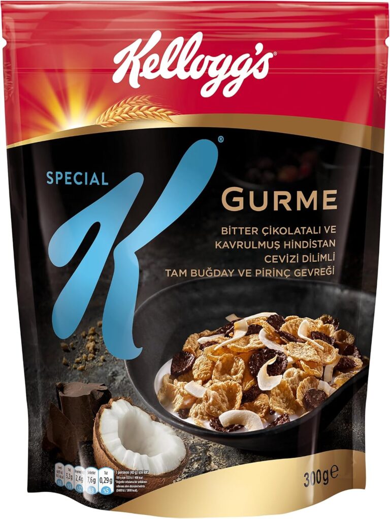 Kellogg's Special K Gurme Kavrulmuş Hindistan Cevizi Dilimi ve Bitter Çikolata Parçalı Kahvaltılık Tam Buğday ve Pirinç Gevreği 300 Gr,Tam Tahıllı,Lif Kaynağı,En Az Kakao Kitlesi içerir