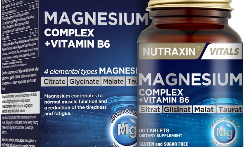 Nutraxin Magnesium Complex Gıda Takviyesi, 60 Tablet