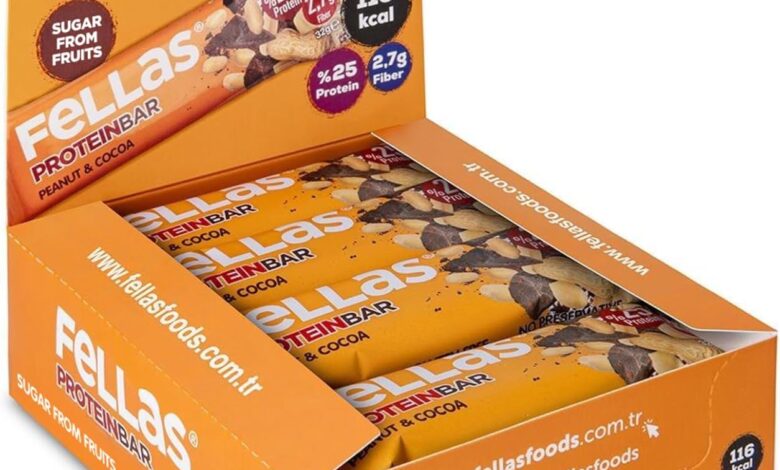 Fellas Protein Bar, Yer Fıstıklı ve Kakaolu, 32gr x 12 Adet