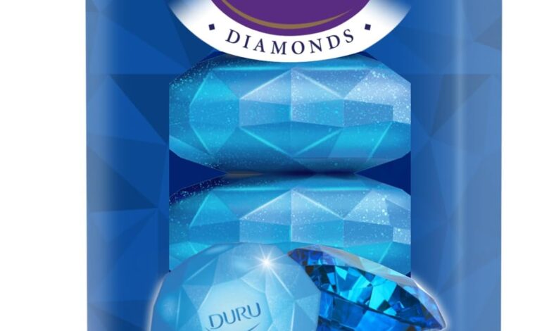 DURU Diamonds Mystic Blue Sabun, 90Gramx4