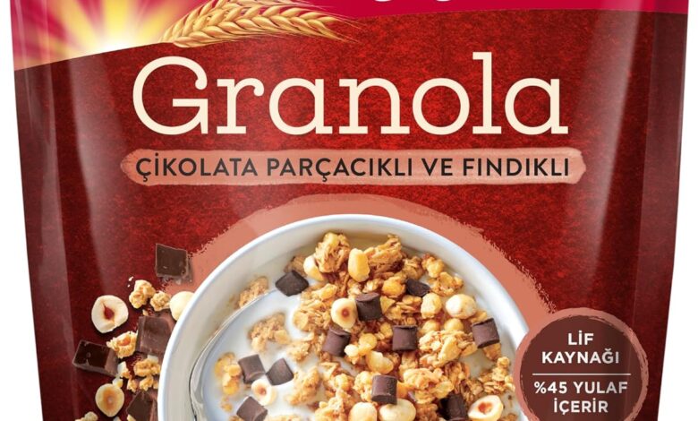 Kellogg's Granola Çikolata Parçacıklı ve Fındıklı 250 Gr, Yulaf içerir,Lif Kaynağı, Belçika Çikolata Parçaları,Antioksidan içerir,Kahvaltılık Gevrek,Müsli