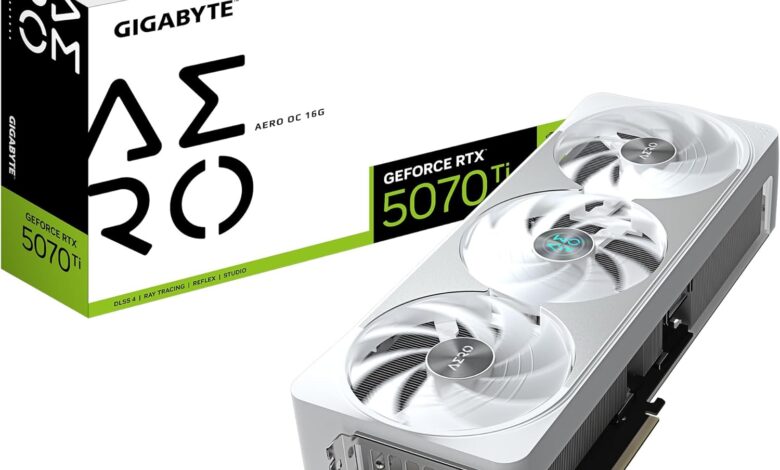 GIGABYTE VGA NVIDIA 16GB GDDR7 RTX5070TI AERO OC GV-N507TAERO OC-16GD
