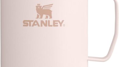 Stanley Classic Legendary Camp Mug Paslanmaz Çelik Termos Bardak, Pembe Kuvars (Rose Quartz), 0.23 Litre