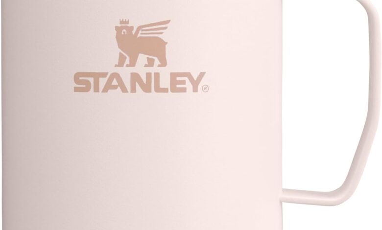 Stanley Classic Legendary Camp Mug Paslanmaz Çelik Termos Bardak, Pembe Kuvars (Rose Quartz), 0.23 Litre