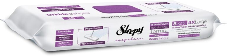 Sleepy Easy Clean Orkide Bahçesi Mopa Uyumlu Yer Temizlik Havlusu&Mendili 20 Yaprak