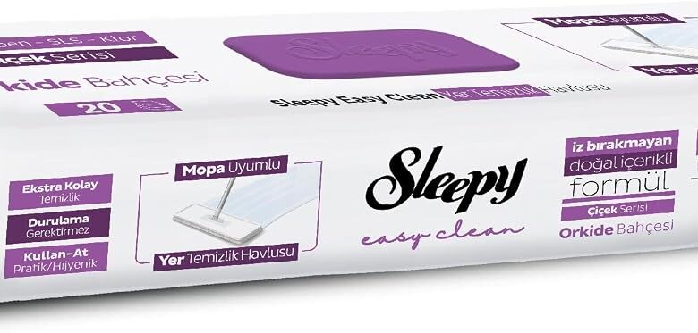 Sleepy Easy Clean Orkide Bahçesi Mopa Uyumlu Yer Temizlik Havlusu&Mendili 20 Yaprak