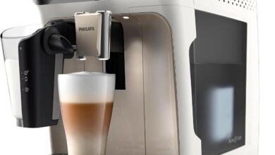 Philips 5500 Serisi LatteGo Tam Otomatik Espresso Makinesi, 20 Sıcak ve Soğuk İçecek, Renkli Dokunmatik Ekran, SilentBrew Teknolojisi (EP5543/90)