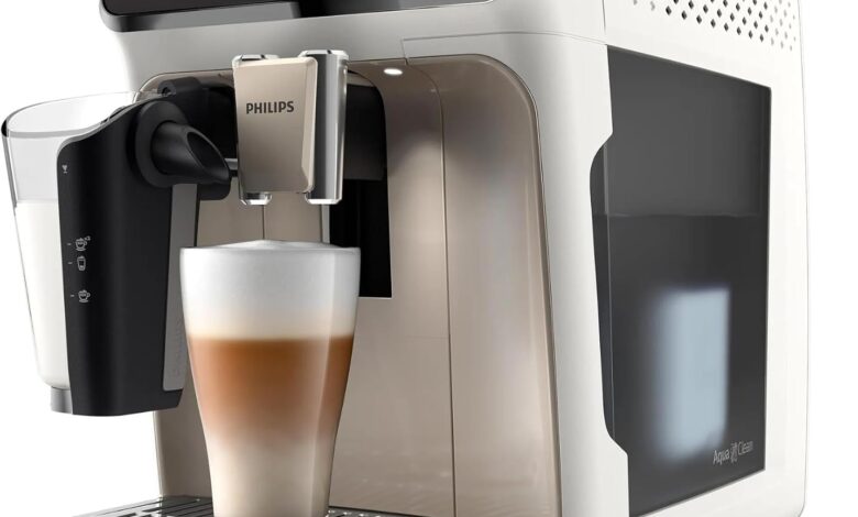 Philips 5500 Serisi LatteGo Tam Otomatik Espresso Makinesi, 20 Sıcak ve Soğuk İçecek, Renkli Dokunmatik Ekran, SilentBrew Teknolojisi (EP5543/90)