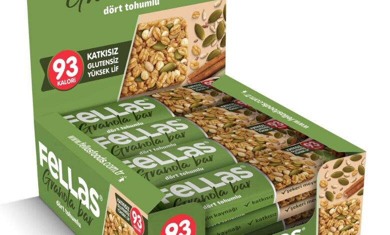 Fellas Granola Bar Dört Tohumlu, 23 Gram, 12 Adet