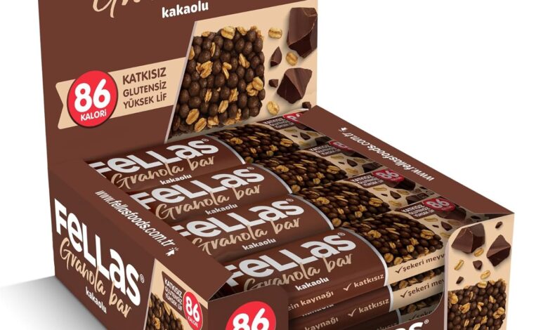 Fellas Granola Bar Kakaolu, 23 Gram, 12 Adet