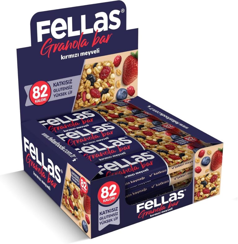 Fellas Granola Bar Kırmızı Meyveli, 23 Gram, 12 Adet