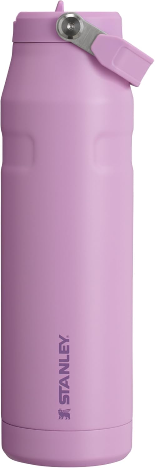 Stanley Flip Straw 2.0 Sports Water Bottle With Straw 1.06L - 15 Hours Cold - 3 Days Iced - Stainless Steel - BPA Free - Leak Resistant - Fits in Cup Holder - Dishwasher Safe - Lilac