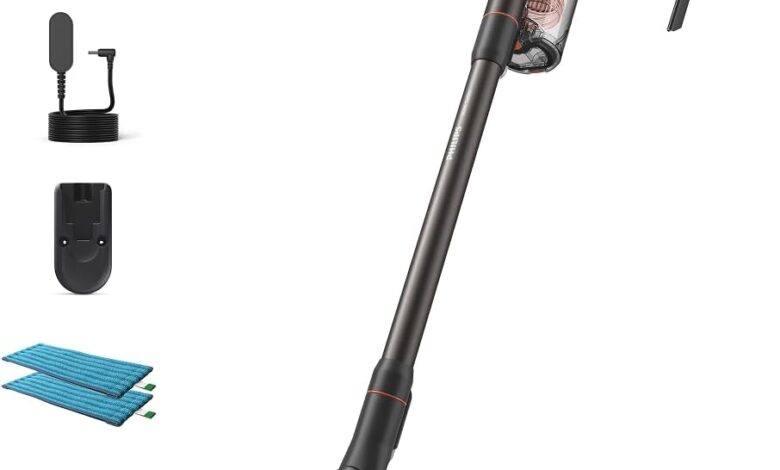8000 Serisi Aqua Plus Kablosuz Dik Süpürge, 360° Güçlü Emiş, TriActive Akıllı LED Başlık, 80 dk'ya Kadar Kullanım, XC8153/10