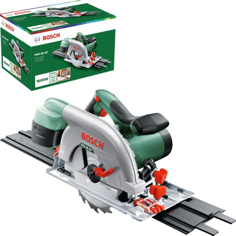 Bosch Elektrikli Daire Testere PKS 66 AF (1600 Watt, Kılavuz Rayı Dahildir, 190 mm Daire Testere çapı, Karton Kutuda)