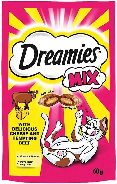 Dreamies Kuru Kedi Ödül Maması, Sığırlı ve Peynirli, 60 G