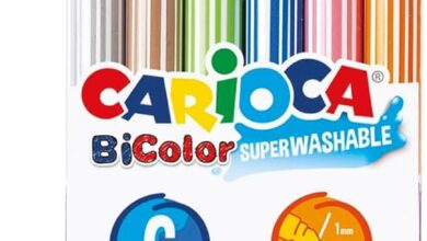 Carioca Bicolor Süper Yıkanabilir Çift Uçlu Keçeli Boya Kalemi 6'Li 12 Renk