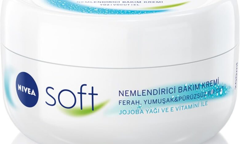 NIVEA Soft Nemlendirici Bakım Kremi 100 ml, El,Yüz,Vücut Kremi, 48 Saat Nemlendirme,Jojoba Yağı,E Vitamini,Paraben İçermez