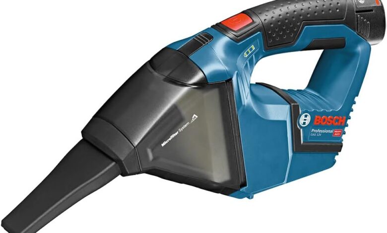 Bosch Professional GAS 12 Akülü Süpürge (12 Volt, SOLO, Hazne hacmi: 0,12 lt)