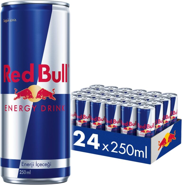 Red Bull Enerji İçeceği, 250 ML (24'Lü Paket, 24 x 250 ML), Enerji, Kutu