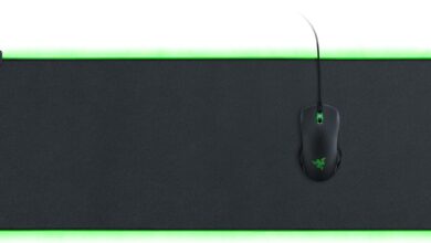 Razer Goliathus Extended Chroma - RGB aydınlatmalı ekstra büyük yumuşak XXL oyun faresi altlığı (kablo tutucu, kumaş yüzey, kapitone kenar, tüm fareler için optimize edilmiş) siyah