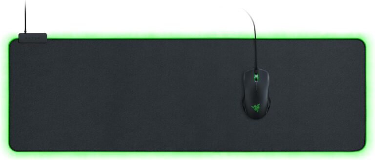 Razer Goliathus Extended Chroma - RGB aydınlatmalı ekstra büyük yumuşak XXL oyun faresi altlığı (kablo tutucu, kumaş yüzey, kapitone kenar, tüm fareler için optimize edilmiş) siyah