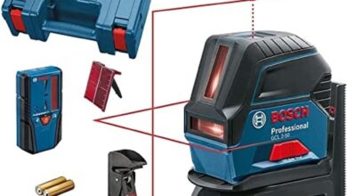 Bosch Professional GCL 2-50 Çapraz Çizgi Lazeri, 50 metre, LR6 Lazer Alıcı, Mavi