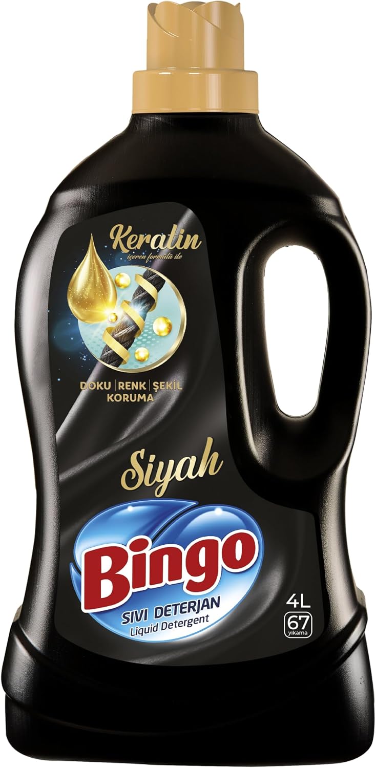 Bingo Sıvı Bakım Çamaşır Deterjanı, Siyah, 4 Lt