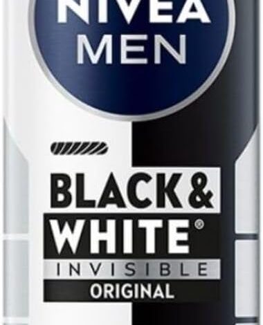 NIVEA MEN Erkek Sprey Deodorant Black&White Invisible Original 150 ml,72 Saat Anti-Perspirant Terleme ve Ter Kokusuna Karşı Koruma,Kıyafetlerde Leke Karşıtı,Erkeksi Koku,Etil Alkol İçermez