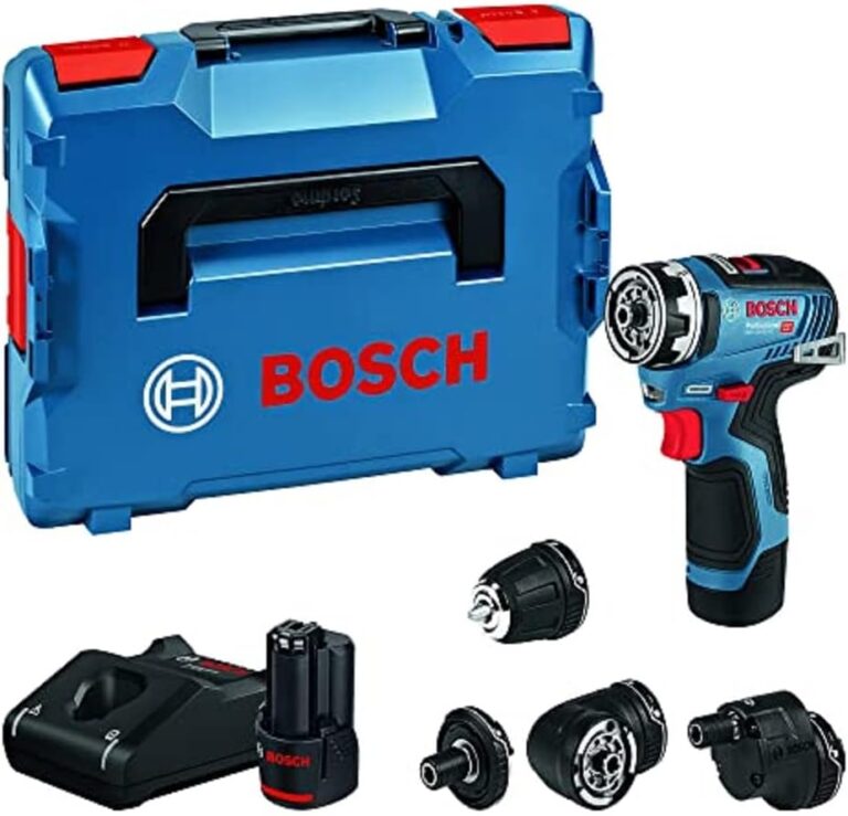 Bosch Professional 12 V Sistem Akülü Matkap GSR 12V-35 FC - FlexiClick Sistemi (2 x 3.0 Ah Akü Dahil, Hızlı Şarj Cihazı GAL 12V-40, 4 x Başlık, L-BOXX)