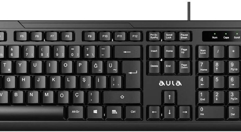 Aula AC101 Kablolu Türkçe Q Klavye ve 1200 DPI Optik Mouse Seti