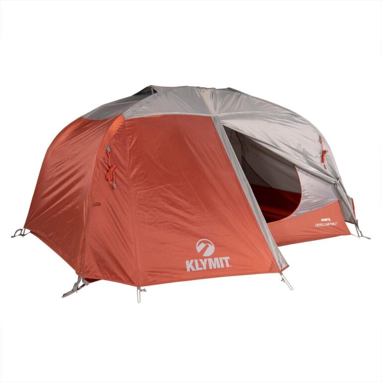 Klymit Unisex-Ahomen Cross Canyon 2 çadır zemini, gri/kestane kahverengi, 2 kişi