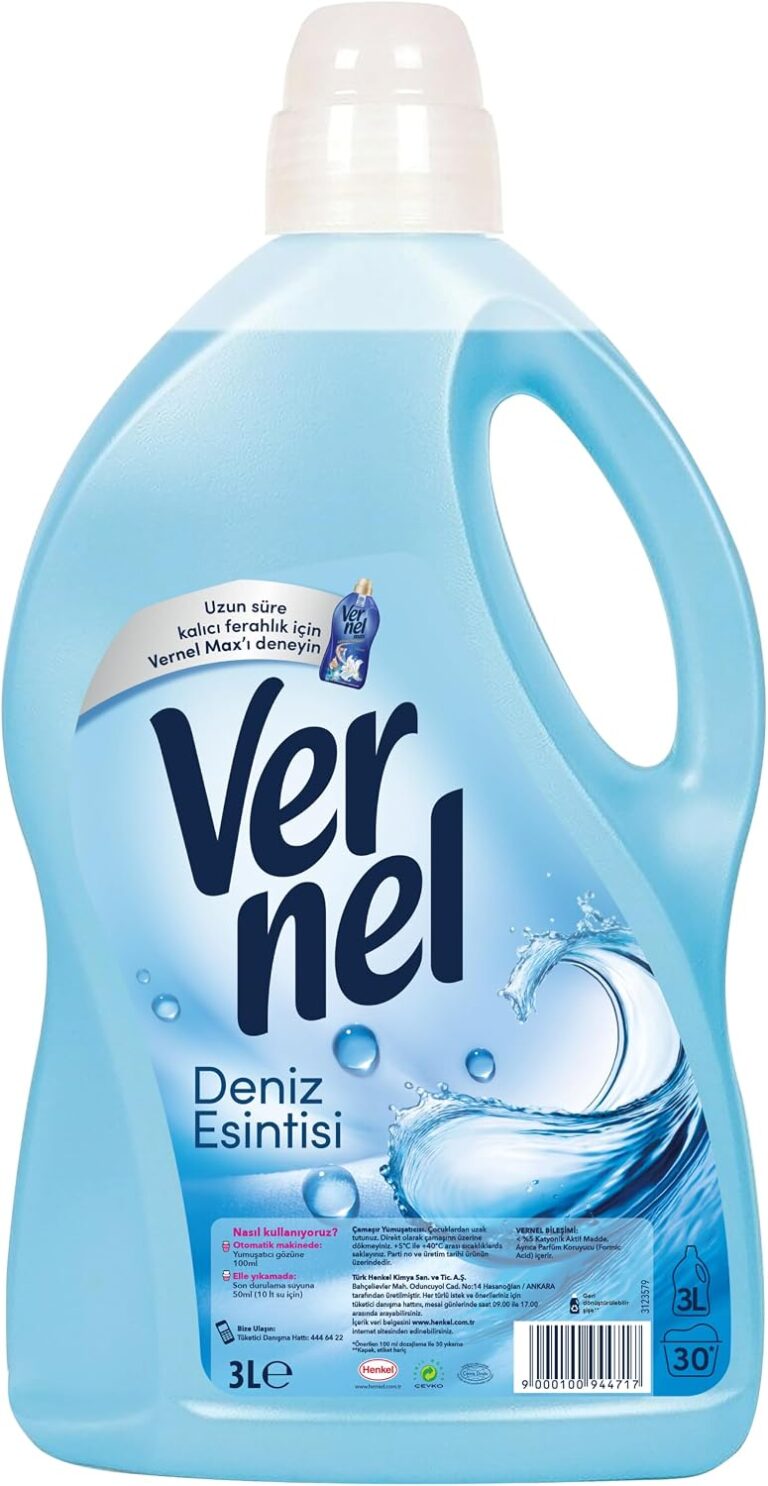 Vernel Deniz Esintisi Kalıcı Parfüm 30 Yıkama Çamaşır Yumuşatıcısı (1 x 3000 mL)
