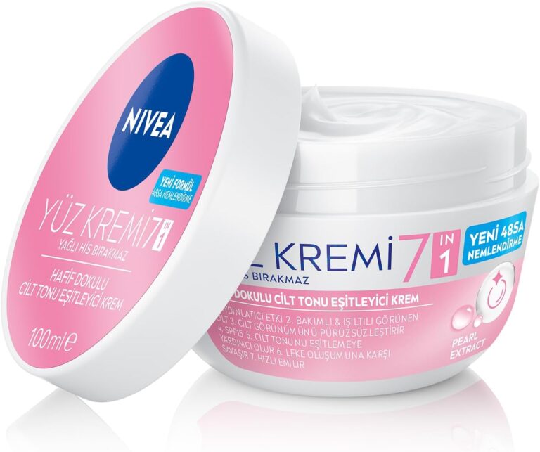 NIVEA Cilt Tonu Eşitleyici Yüz Kremi 100 ml, Eşit Cilt Tonu, 24 Saat Nemlendirici Yüz Kremi, SPF15 ile Güneş Koruyucu, Hızlı Emilir, Cilt Leke Oluşumunu Önlemeye Yardımcı, Hassas Ciltler için