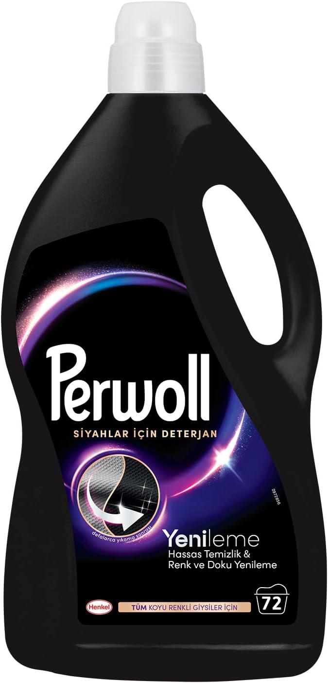 Perwoll Siyahlar için Hassas Sıvı Çamaşır Deterjanı 4 L, 1 Paket (1 x 3960 ml)