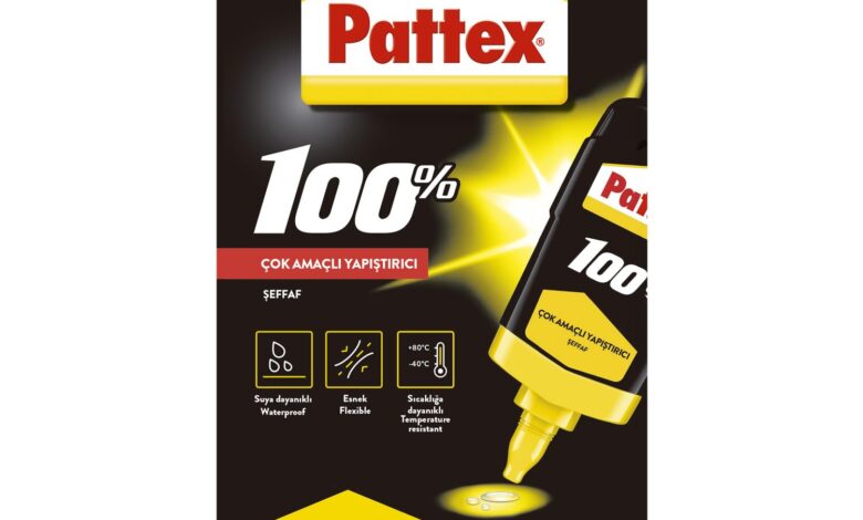 Pattex 100 % Yapıştırıcı, Farklı Malzemelere Uygun Güçlü Yapıştırıcı, İç ve Dış Onarımlar için Çok Amaçlı Yapıştırıcı, Su ve Solvent İçermeyen Hızlı Yapıştırıcı, 1x50g