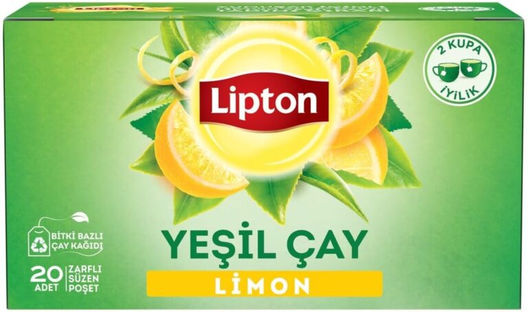 Lipton Berrak Limonlu Bardak Süzen Poşet Yeşil Çay 20'li Paket, 30 g
